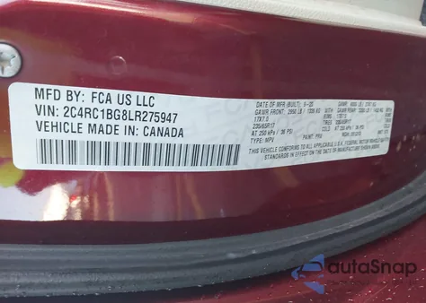 2020 Chrysler Pacifica Touring L from USA, damaged, VIN 2C4RC1BG8LR275947